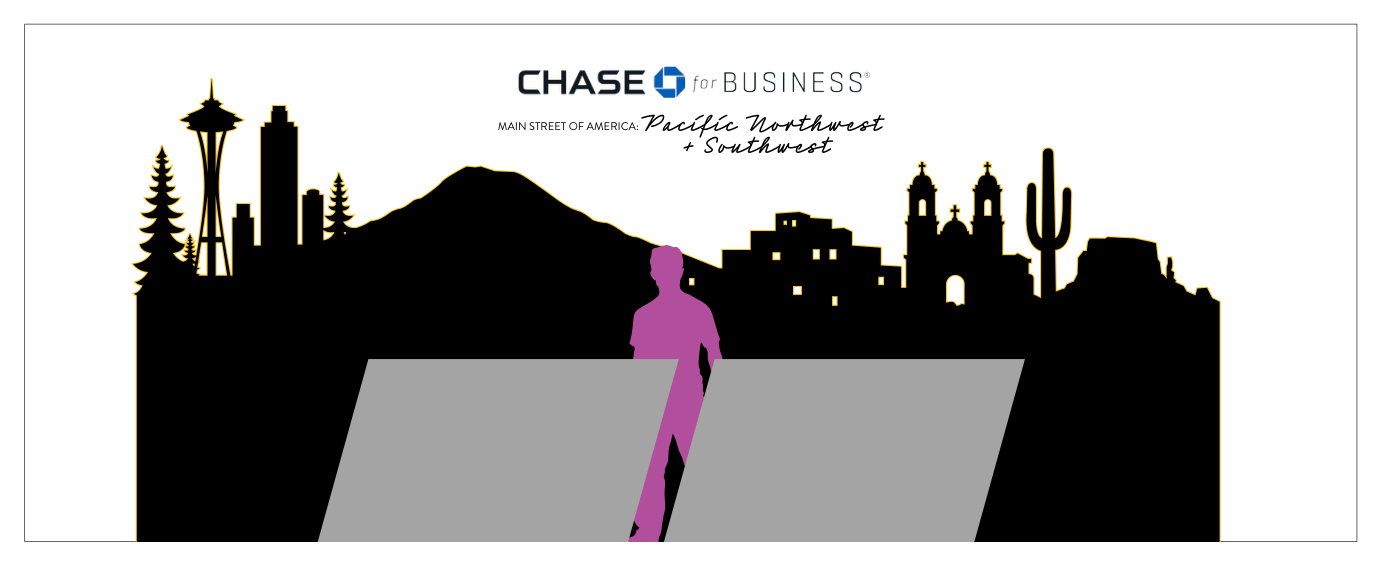 Pacific Northwest and Southwest skyline backdrop